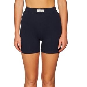 My Mum Made It NWT Women’s Sz XS/S Lux Fitted Staple Biker Shorts Sodalite Navy